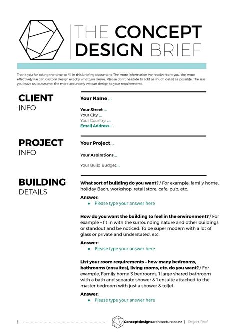 mock design briefs